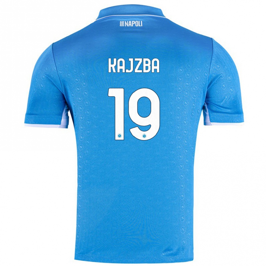 Enfant Football Maillot Nina Kajzba #19 Bleu Ciel Tenues Domicile 2024/25