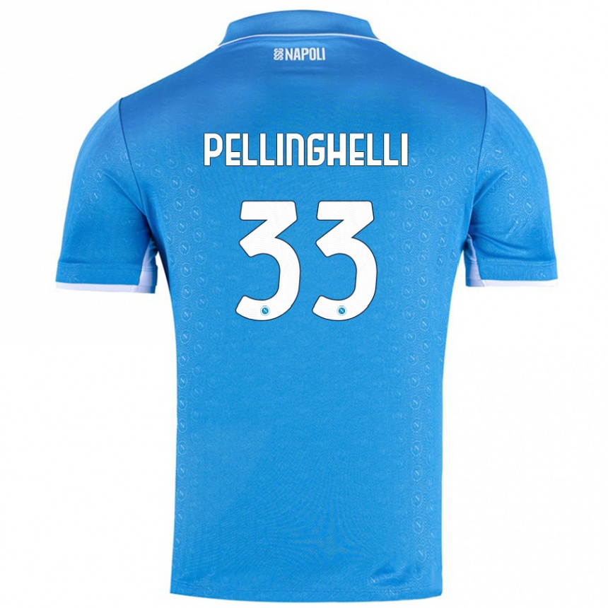 Enfant Football Maillot Alice Pellinghelli #33 Bleu Ciel Tenues Domicile 2024/25