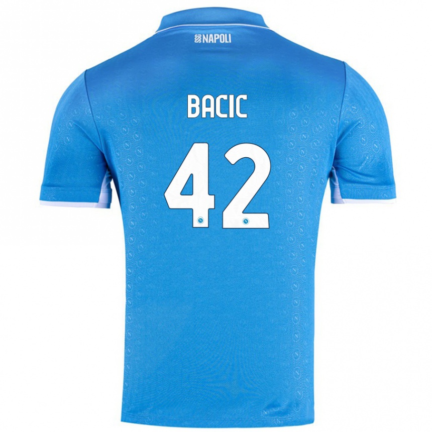 Enfant Football Maillot Doris Bačić #42 Bleu Ciel Tenues Domicile 2024/25