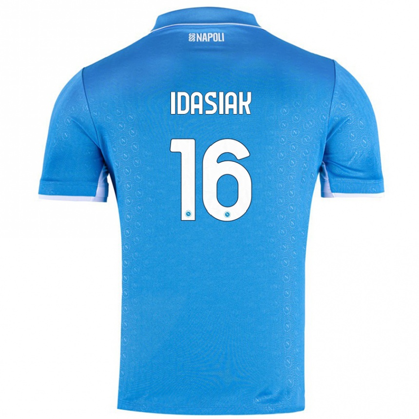 Enfant Football Maillot Hubert Idasiak #16 Bleu Ciel Tenues Domicile 2024/25