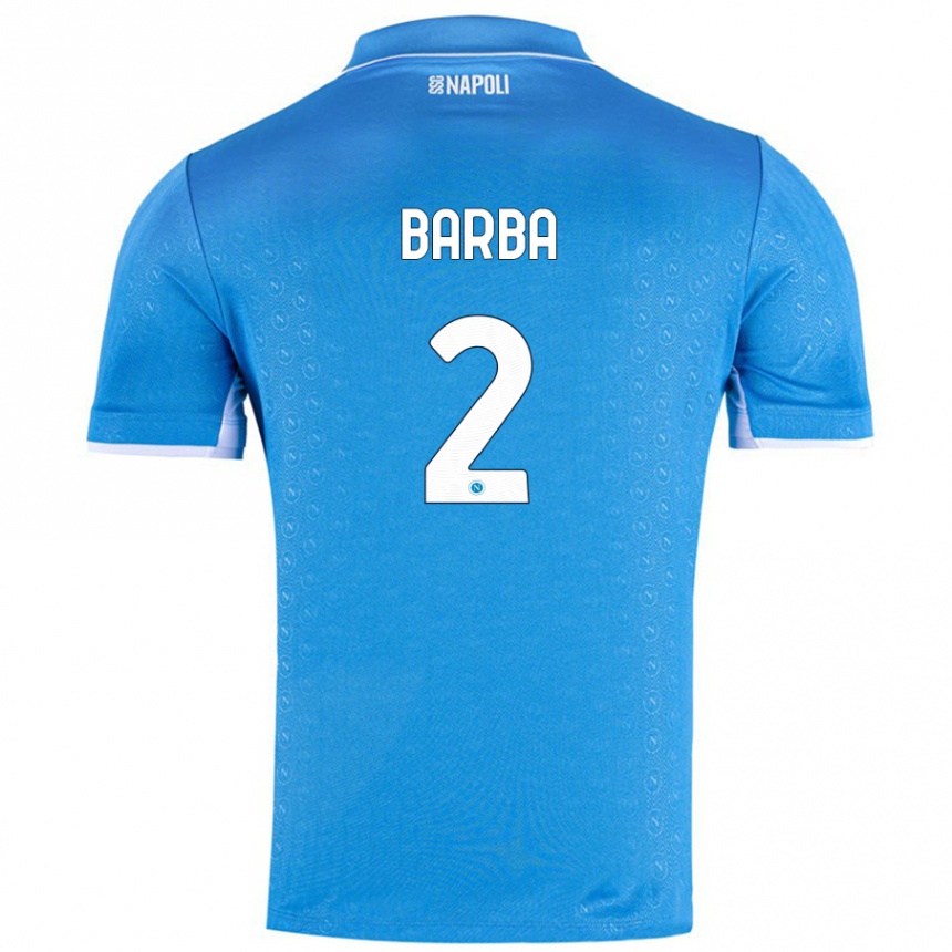 Enfant Football Maillot Benedetto Barba #2 Bleu Ciel Tenues Domicile 2024/25