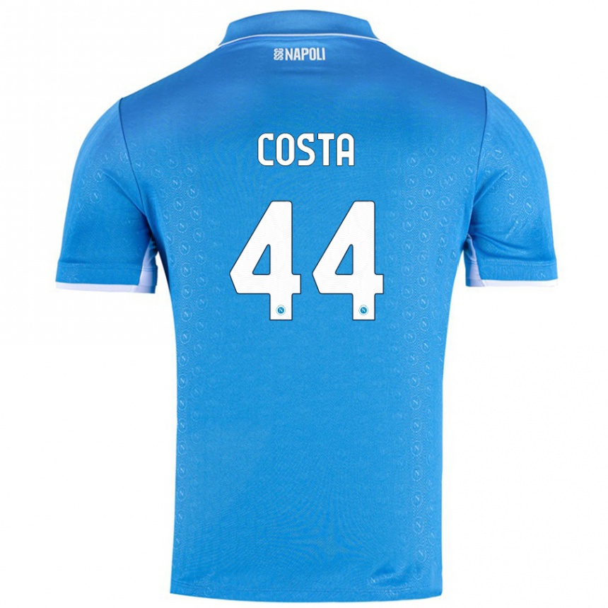 Enfant Football Maillot Filippo Costa #44 Bleu Ciel Tenues Domicile 2024/25