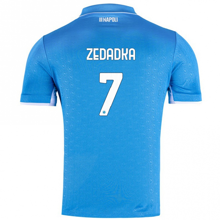 Enfant Football Maillot Karim Zedadka #7 Bleu Ciel Tenues Domicile 2024/25