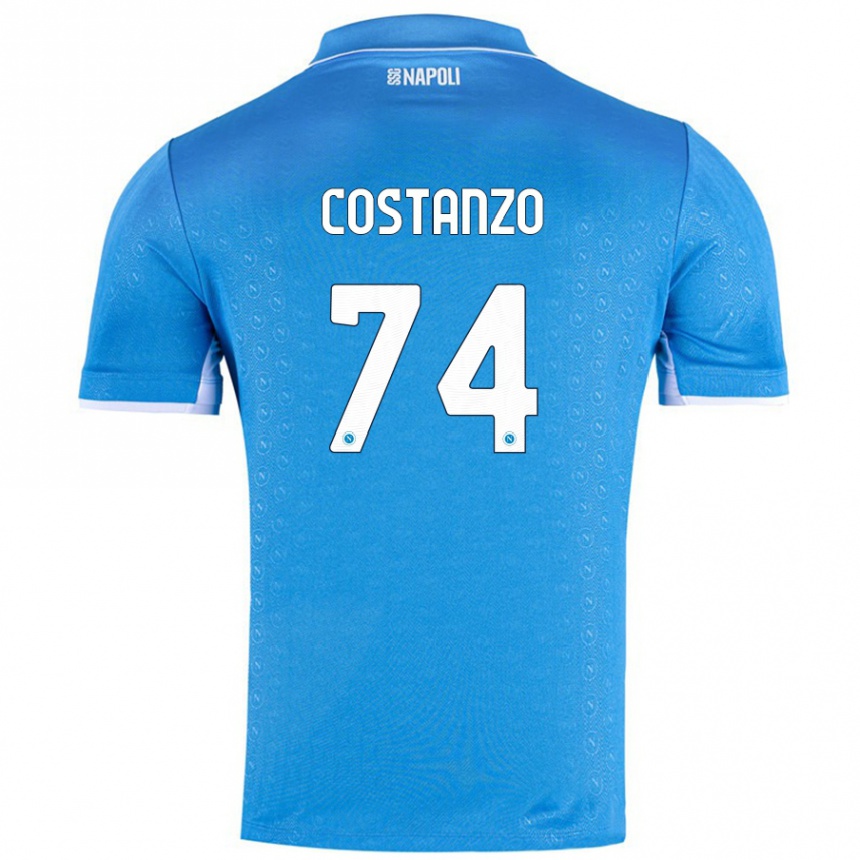 Enfant Football Maillot Davide Costanzo #74 Bleu Ciel Tenues Domicile 2024/25