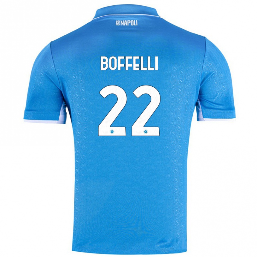 Enfant Football Maillot Valerio Boffelli #22 Bleu Ciel Tenues Domicile 2024/25