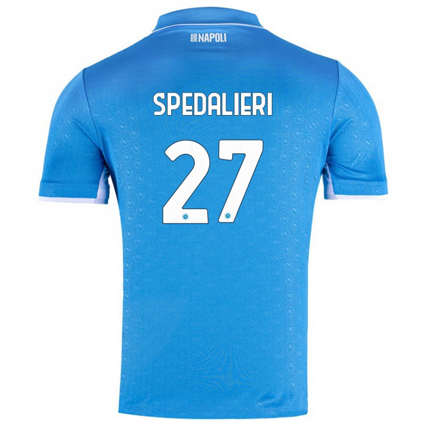 Enfant Football Maillot Johnatan Andrea Spedalieri #27 Bleu Ciel Tenues Domicile 2024/25