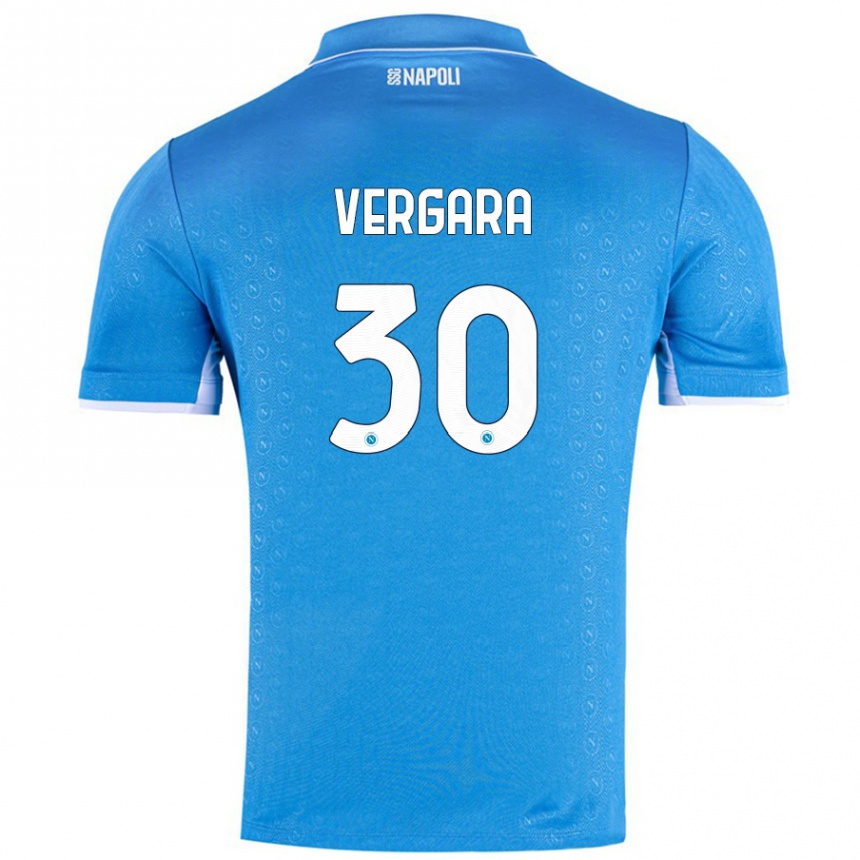 Enfant Football Maillot Antonio Vergara #30 Bleu Ciel Tenues Domicile 2024/25