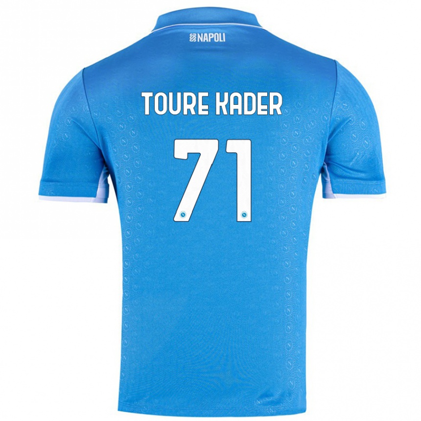 Enfant Football Maillot Aziz Toure Kader #71 Bleu Ciel Tenues Domicile 2024/25