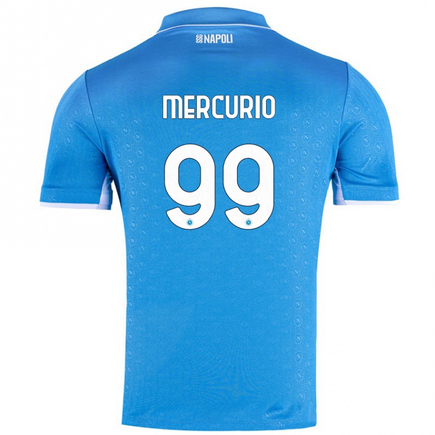 Enfant Football Maillot Giovanni Mercurio #99 Bleu Ciel Tenues Domicile 2024/25