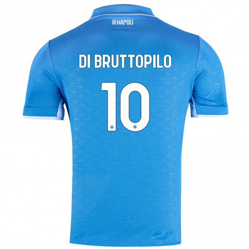 Enfant Football Maillot Giuseppe Ambrosino Di Bruttopilo #10 Bleu Ciel Tenues Domicile 2024/25