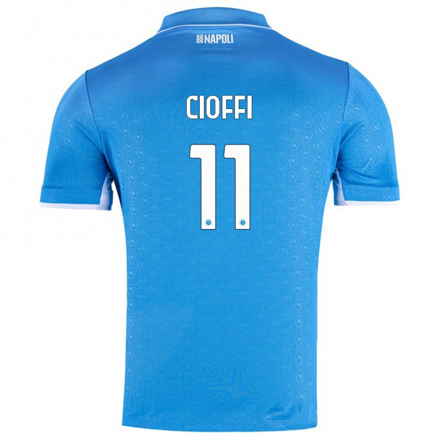 Enfant Football Maillot Antonio Cioffi #11 Bleu Ciel Tenues Domicile 2024/25