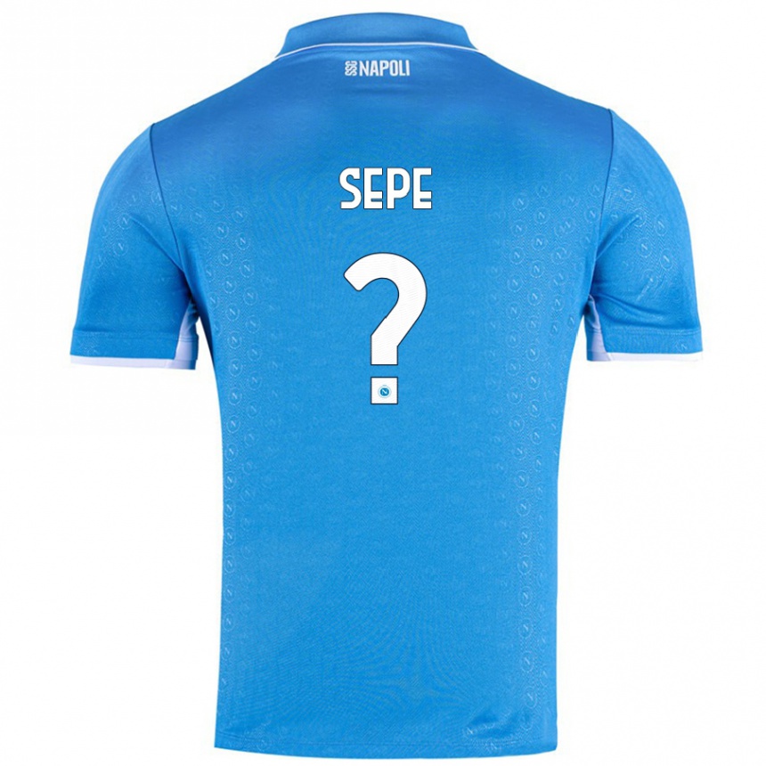 Enfant Football Maillot Mauro Sepe #0 Bleu Ciel Tenues Domicile 2024/25