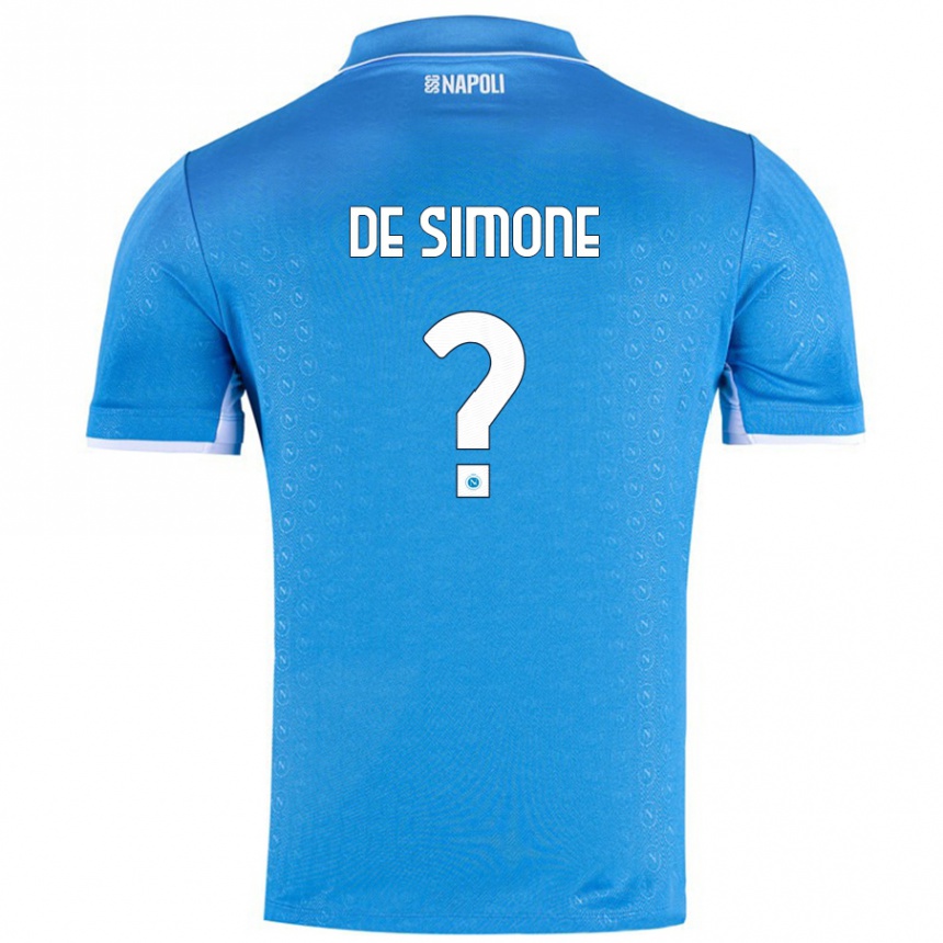 Enfant Football Maillot Paolo De Simone #0 Bleu Ciel Tenues Domicile 2024/25