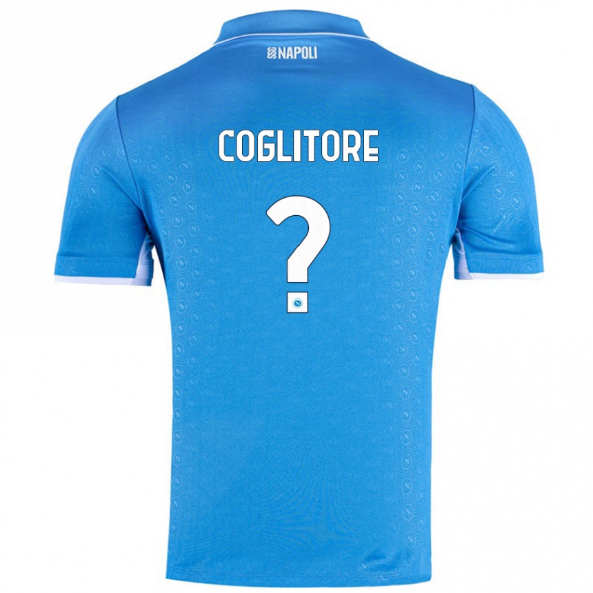 Enfant Football Maillot Matteo Coglitore #0 Bleu Ciel Tenues Domicile 2024/25