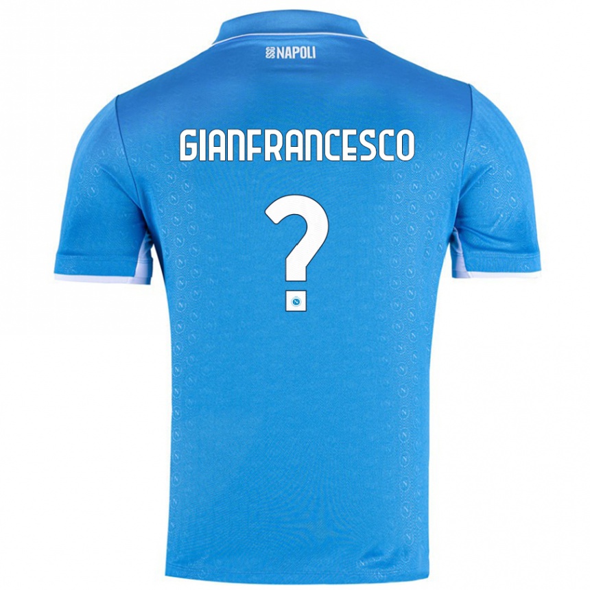 Enfant Football Maillot Sergio Gianfrancesco #0 Bleu Ciel Tenues Domicile 2024/25