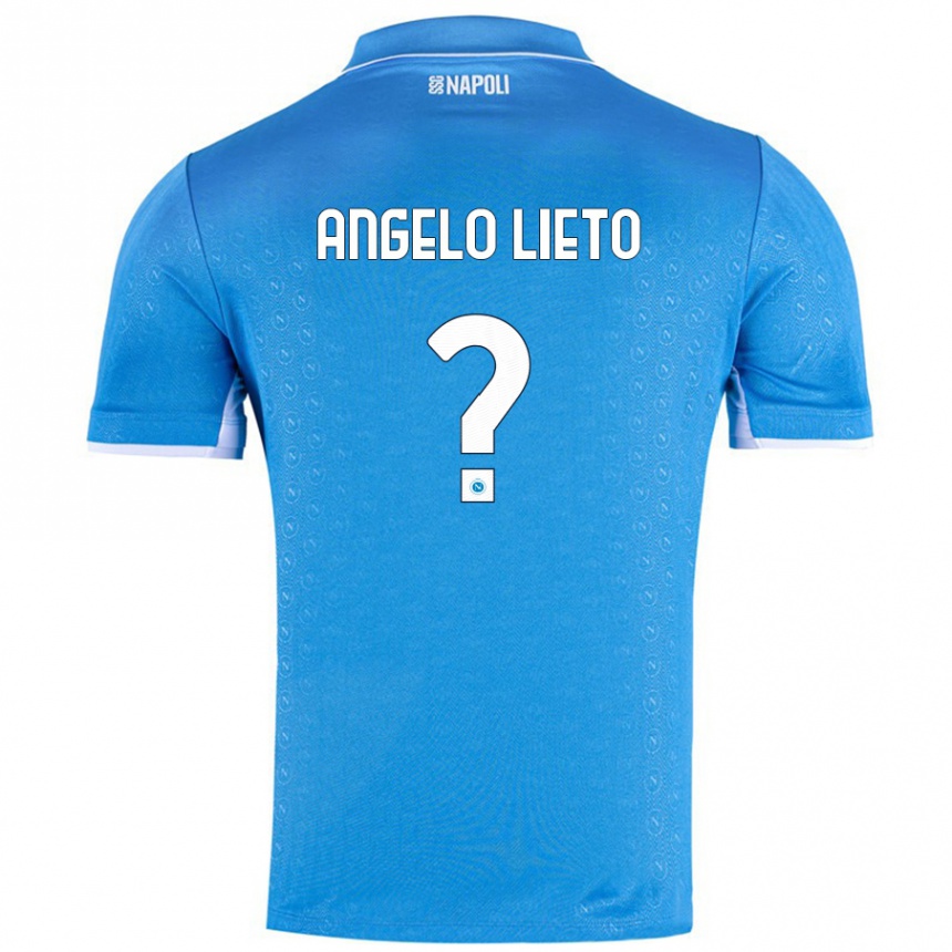 Enfant Football Maillot Angelo Lieto #0 Bleu Ciel Tenues Domicile 2024/25