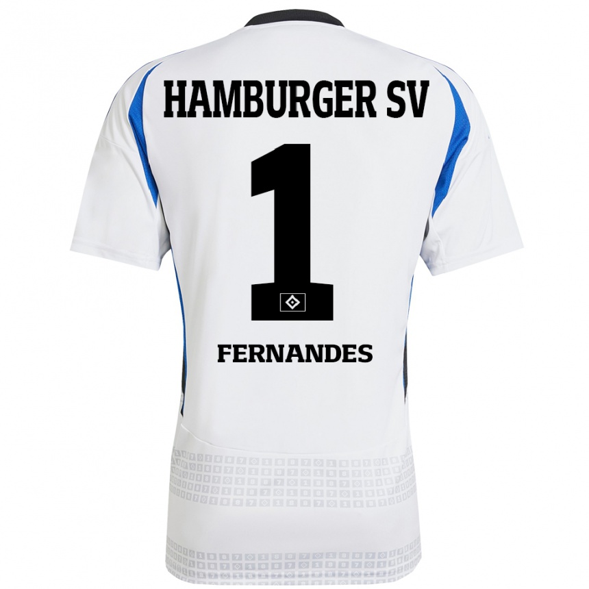 Enfant Football Maillot Daniel Heuer Fernandes #1 Blanc Bleu Tenues Domicile 2024/25