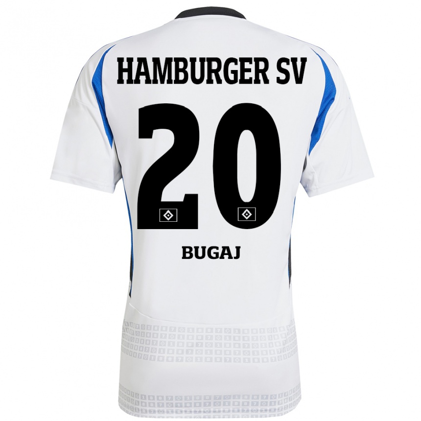 Enfant Football Maillot Jan-Luca Bugaj #20 Blanc Bleu Tenues Domicile 2024/25