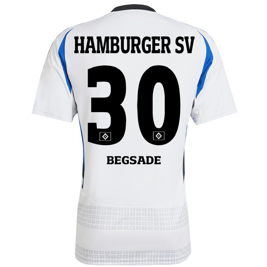 Enfant Football Maillot Soheil Begsade #30 Blanc Bleu Tenues Domicile 2024/25