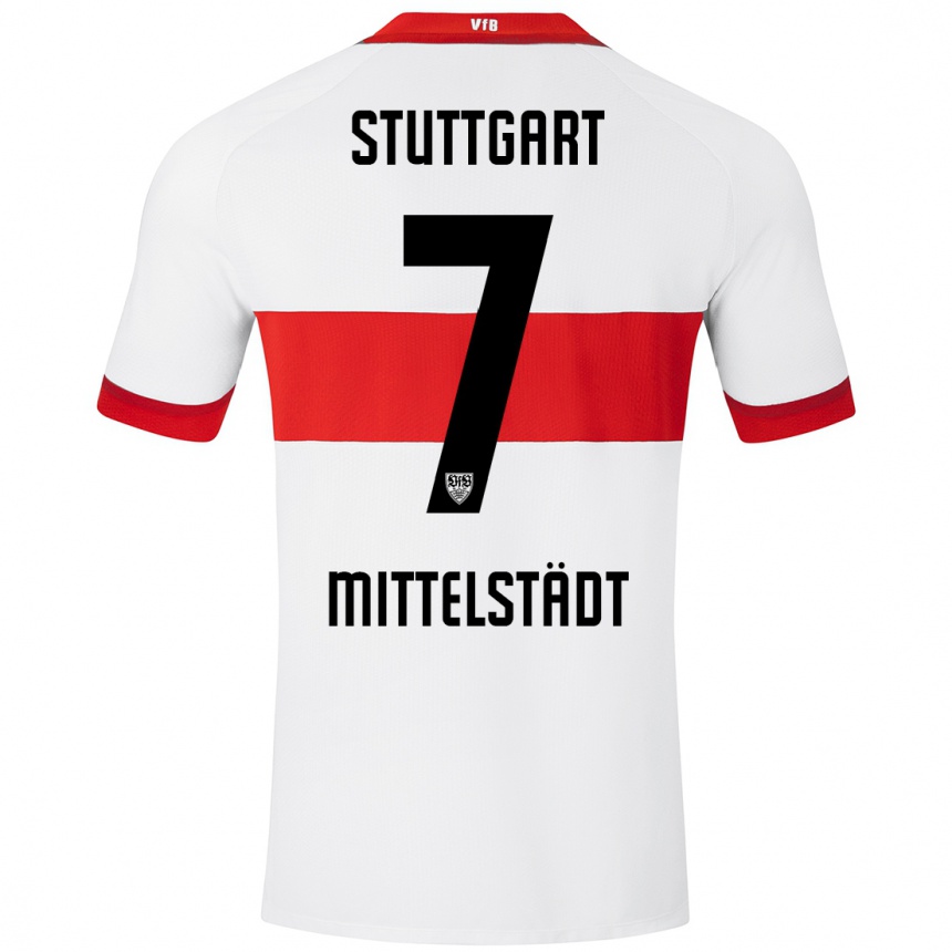 Enfant Football Maillot Maximilian Mittelstädt #7 Blanc Rouge Tenues Domicile 2024/25