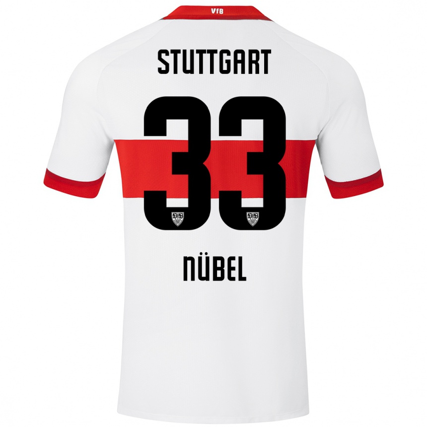 Enfant Football Maillot Alexander Nübel #33 Blanc Rouge Tenues Domicile 2024/25