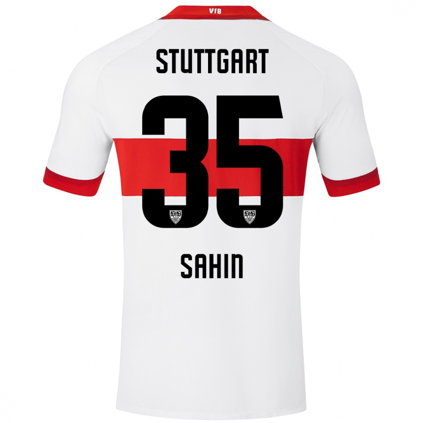 Enfant Football Maillot Mehmet Sahin #35 Blanc Rouge Tenues Domicile 2024/25