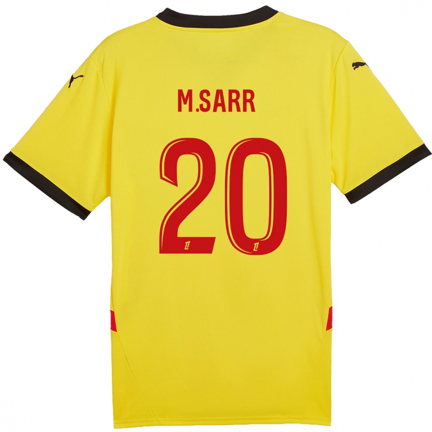 Enfant Football Maillot Malang Sarr #20 Jaune Rouge Tenues Domicile 2024/25