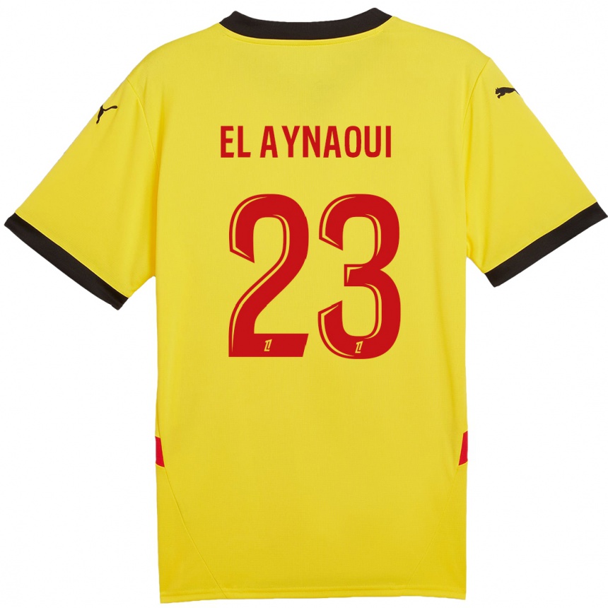 Enfant Football Maillot Neil El Aynaoui #23 Jaune Rouge Tenues Domicile 2024/25