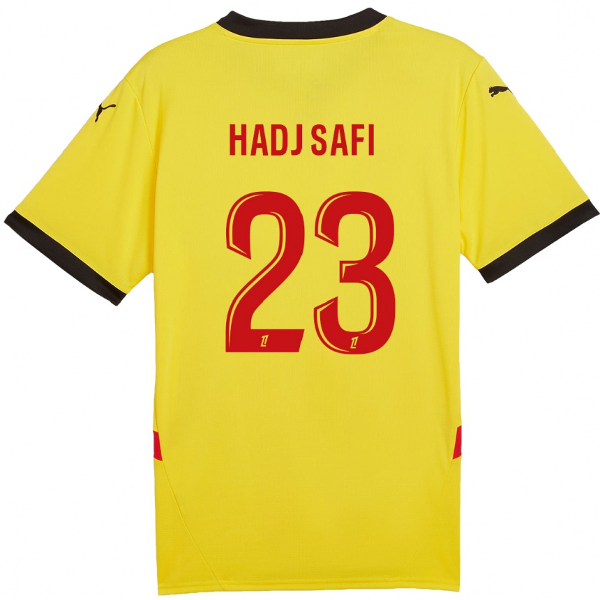 Enfant Football Maillot Souhina Hadj Safi #23 Jaune Rouge Tenues Domicile 2024/25