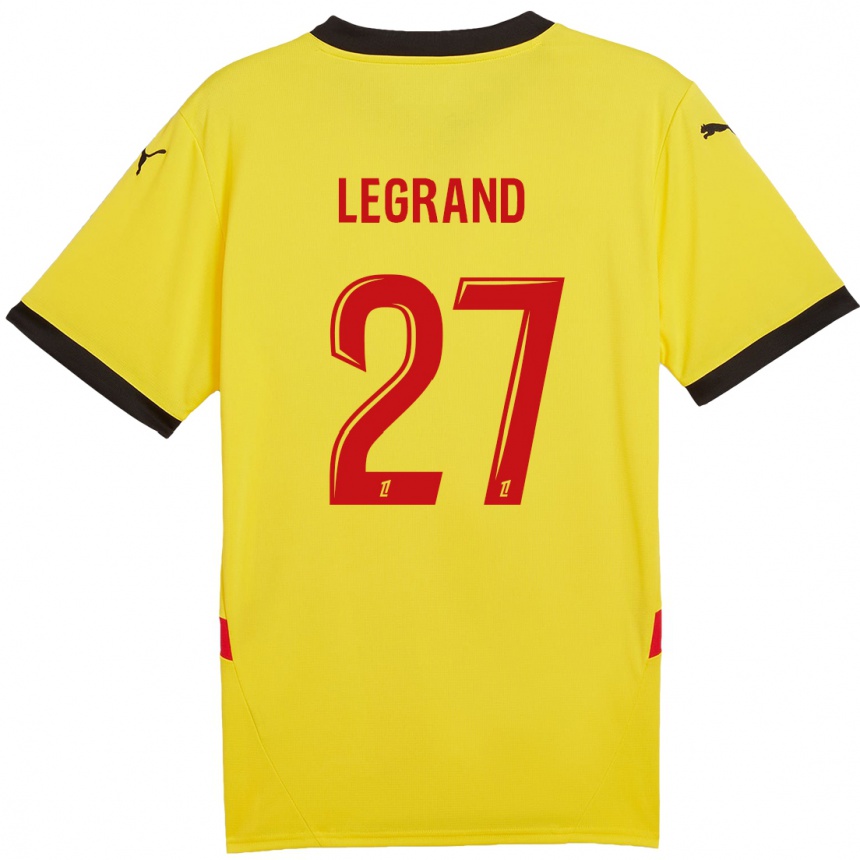 Enfant Football Maillot Bérénice Legrand #27 Jaune Rouge Tenues Domicile 2024/25