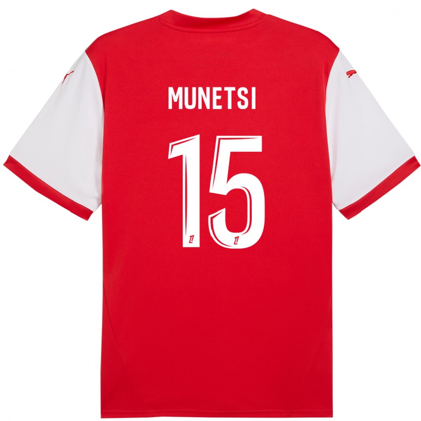 Enfant Football Maillot Marshall Munetsi #15 Rouge Blanc Tenues Domicile 2024/25