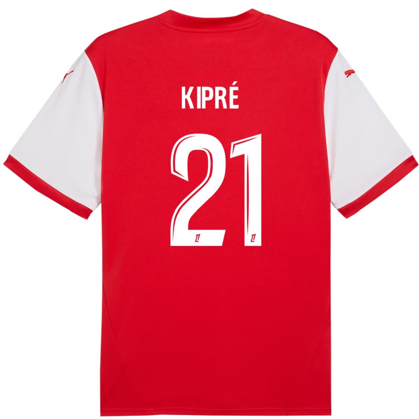 Enfant Football Maillot Cédric Kipré #21 Rouge Blanc Tenues Domicile 2024/25