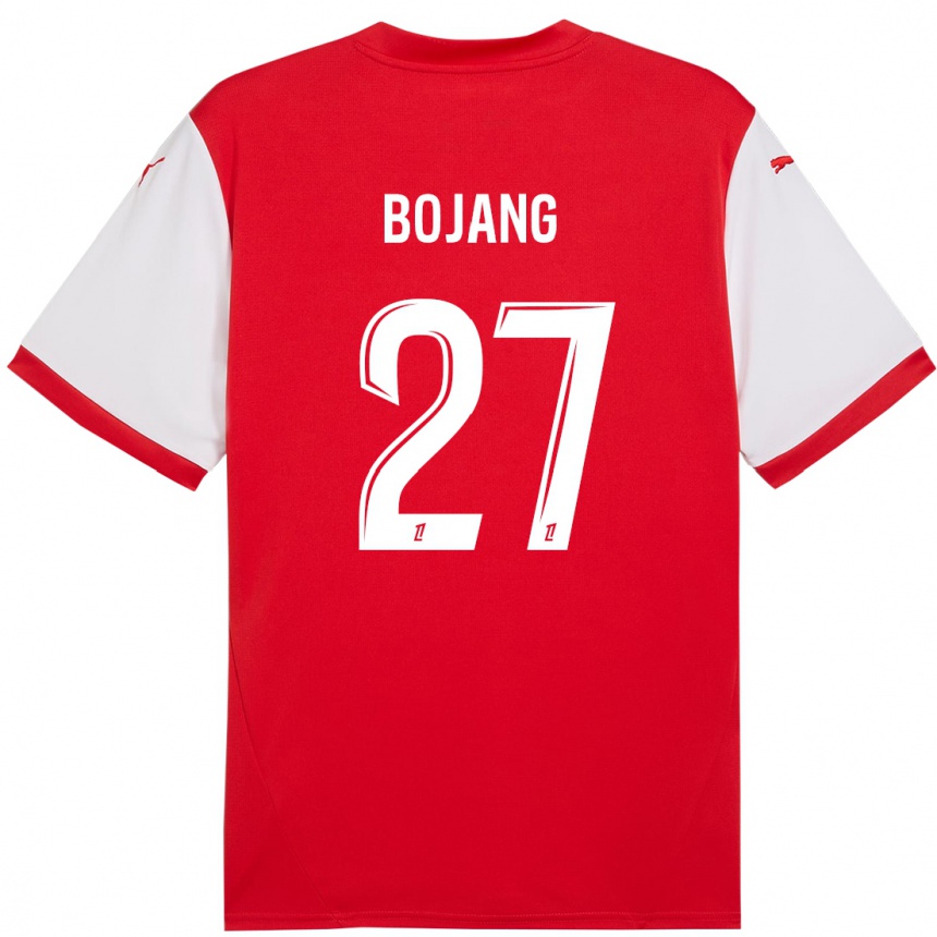 Enfant Football Maillot Adama Bojang #27 Rouge Blanc Tenues Domicile 2024/25