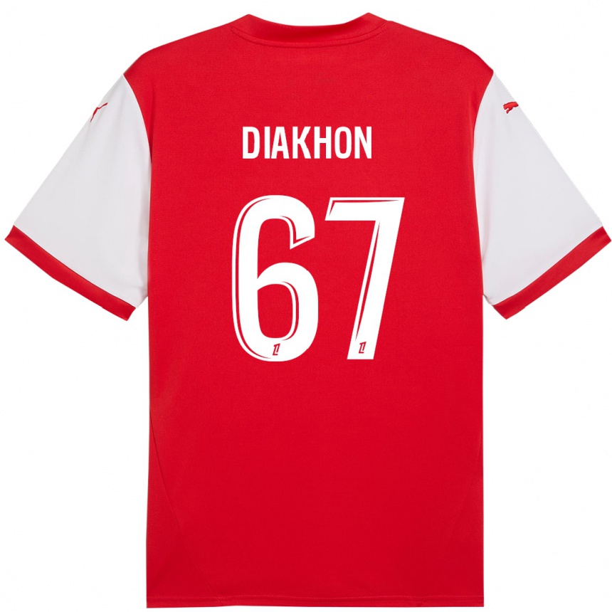 Enfant Football Maillot Mamadou Diakhon #67 Rouge Blanc Tenues Domicile 2024/25