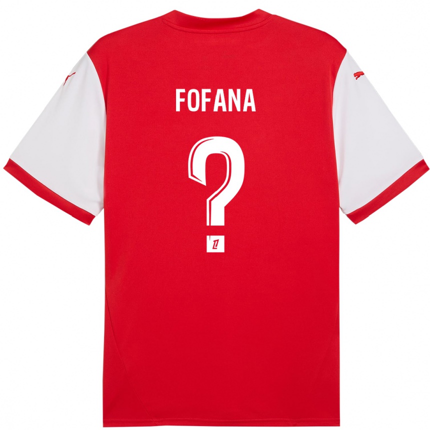 Enfant Football Maillot Yaya Fofana #0 Rouge Blanc Tenues Domicile 2024/25