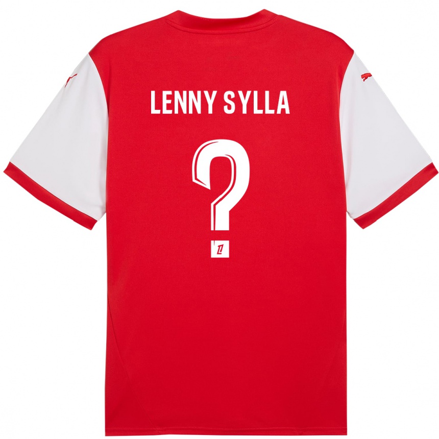 Enfant Football Maillot Lenny Sylla #0 Rouge Blanc Tenues Domicile 2024/25