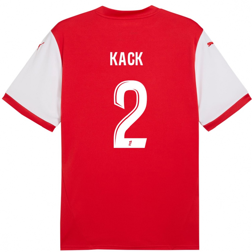 Enfant Football Maillot Mathilde Kack #2 Rouge Blanc Tenues Domicile 2024/25