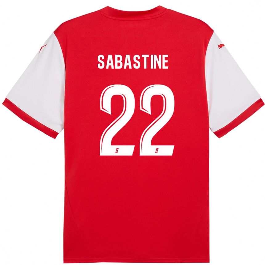 Enfant Football Maillot Flourish Chioma Sabastine #22 Rouge Blanc Tenues Domicile 2024/25