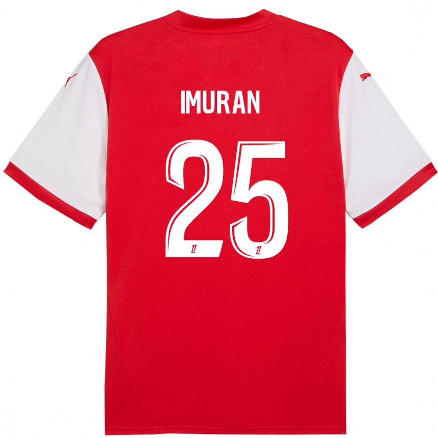 Enfant Football Maillot Rofiat Adenike Imuran #25 Rouge Blanc Tenues Domicile 2024/25