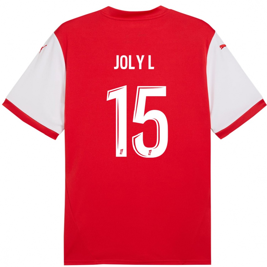 Enfant Football Maillot Lou Ann Joly #15 Rouge Blanc Tenues Domicile 2024/25