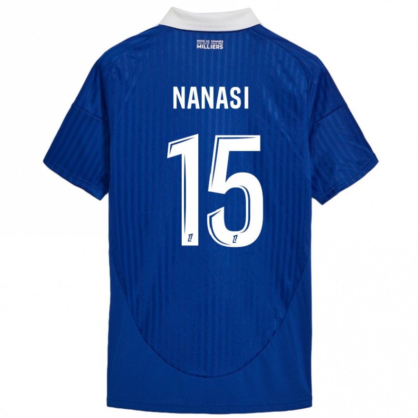 Enfant Football Maillot Sebastian Nanasi #15 Bleu Blanc Tenues Domicile 2024/25