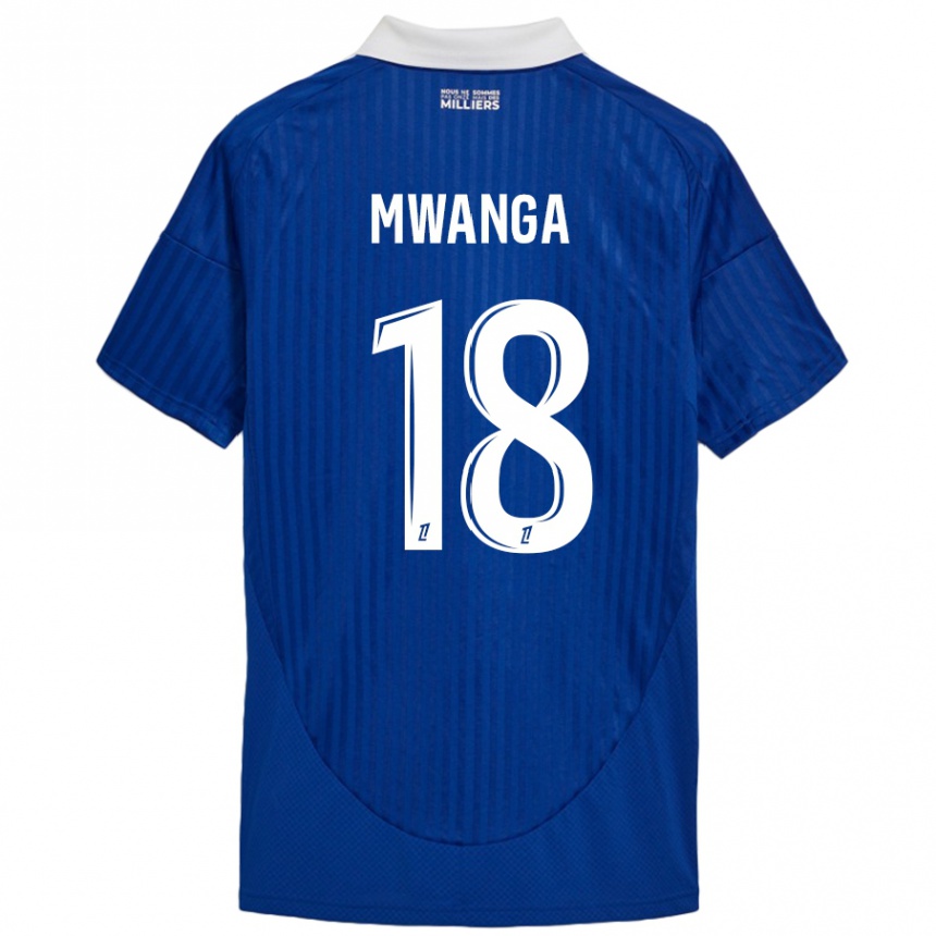 Enfant Football Maillot Junior Mwanga #18 Bleu Blanc Tenues Domicile 2024/25