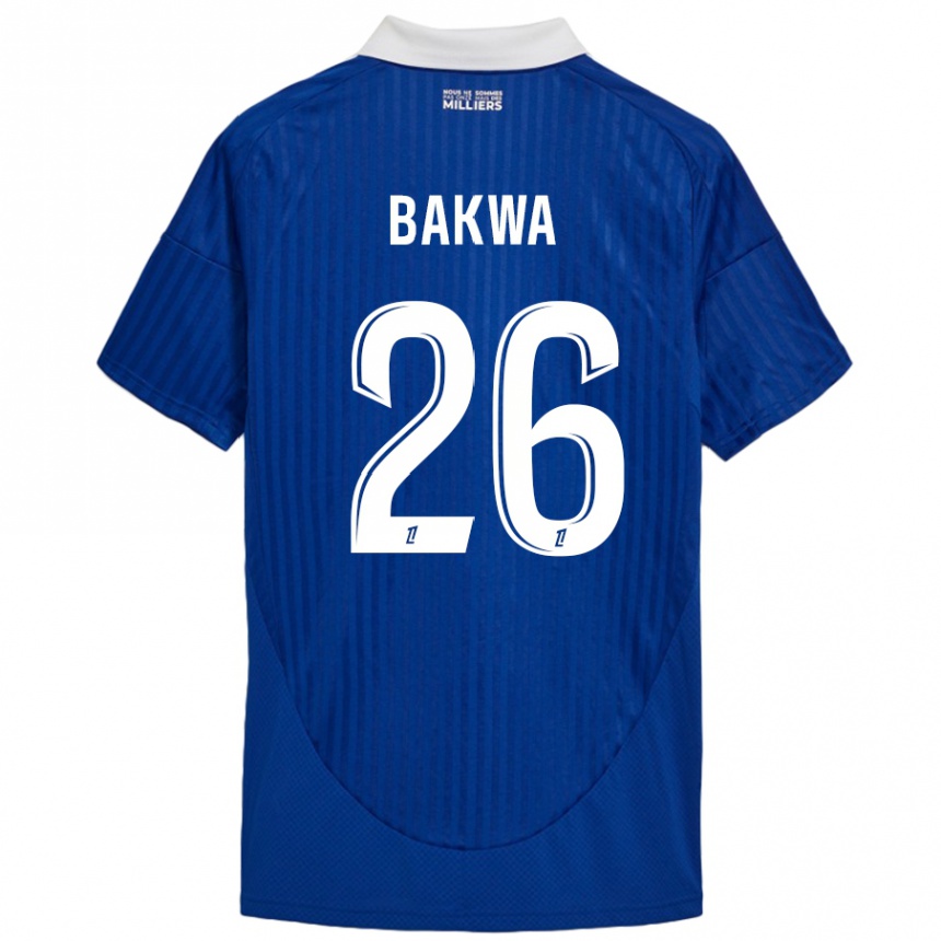 Enfant Football Maillot Dilane Bakwa #26 Bleu Blanc Tenues Domicile 2024/25