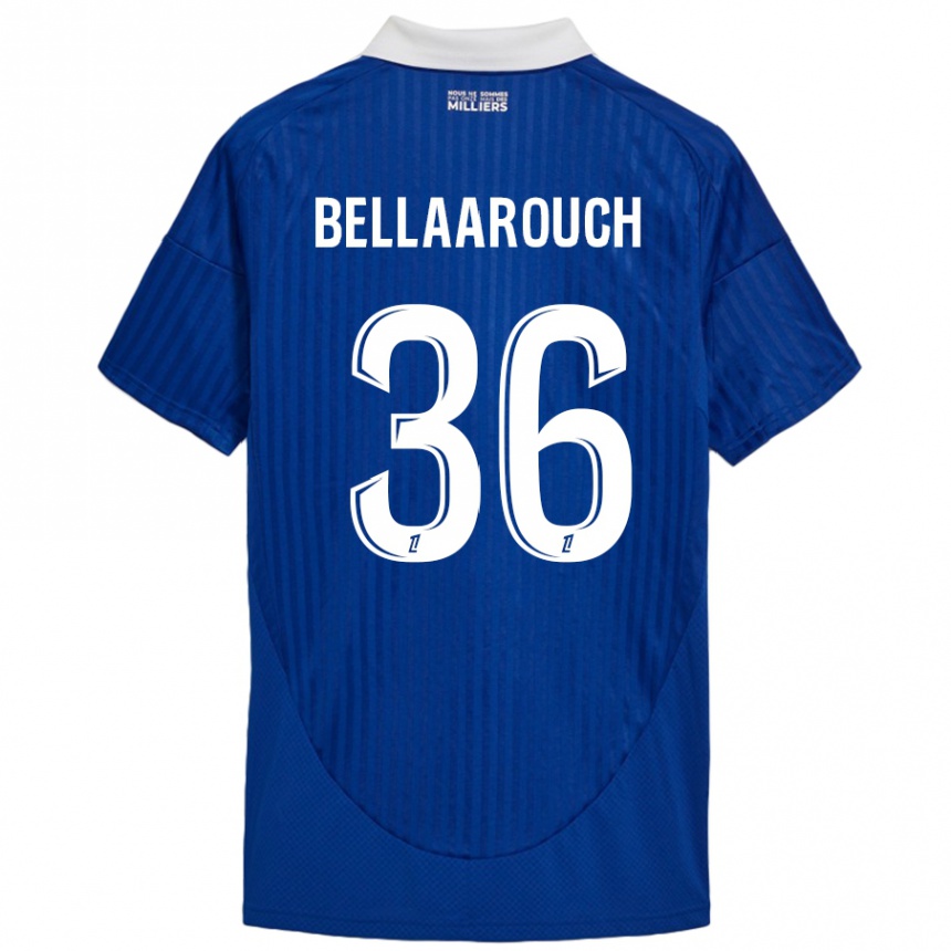 Enfant Football Maillot Alaa Bellaarouch #36 Bleu Blanc Tenues Domicile 2024/25