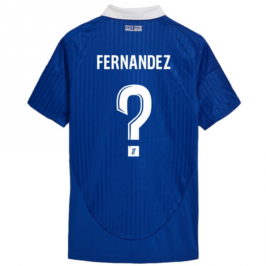 Enfant Football Maillot Elies Araar Fernandez #0 Bleu Blanc Tenues Domicile 2024/25