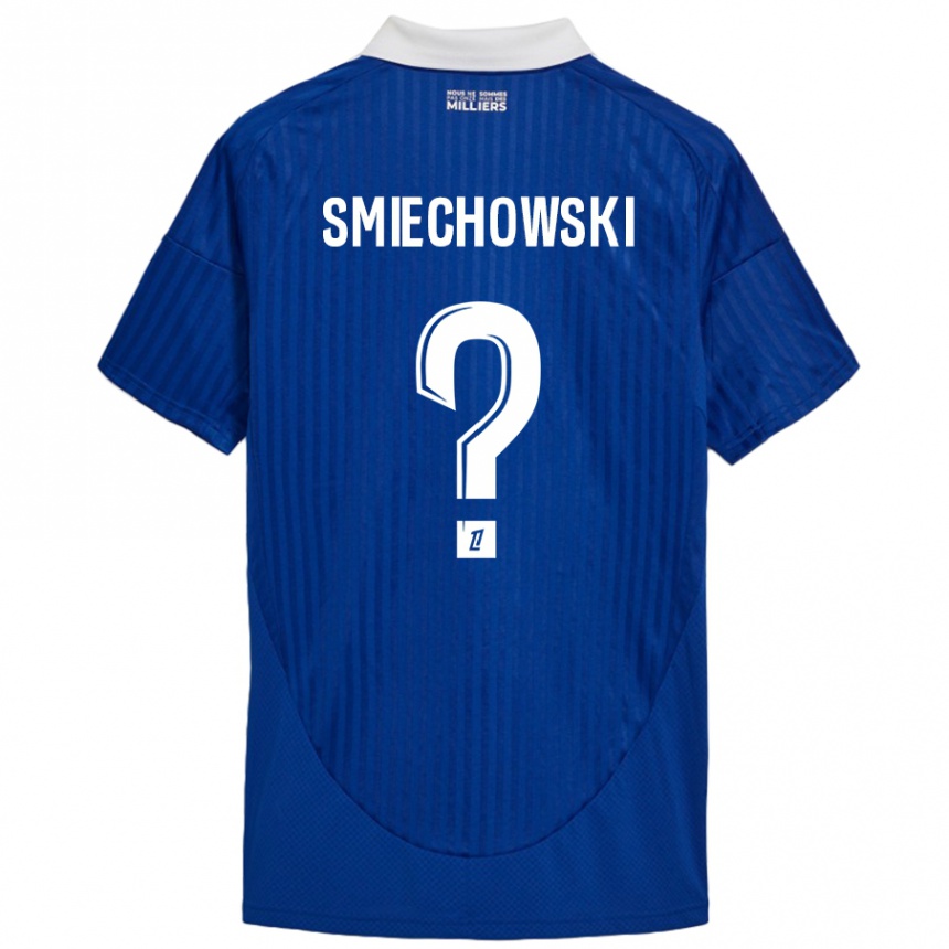 Enfant Football Maillot Artur Smiechowski #0 Bleu Blanc Tenues Domicile 2024/25