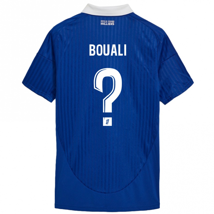 Enfant Football Maillot Kalil Bouali #0 Bleu Blanc Tenues Domicile 2024/25