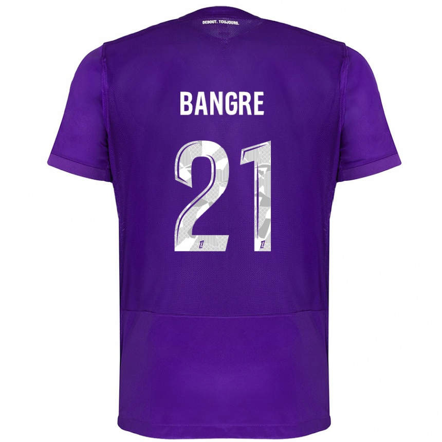 Enfant Football Maillot Mamady Bangré #21 Violet Blanc Tenues Domicile 2024/25