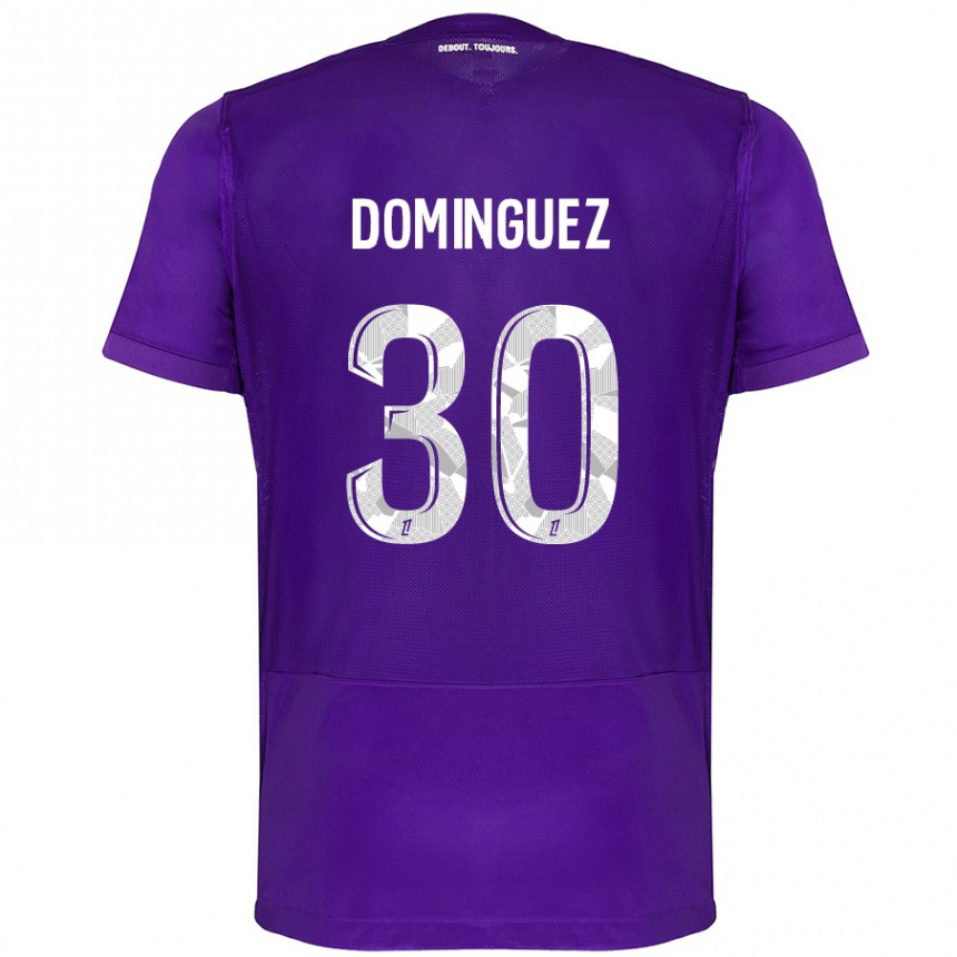 Enfant Football Maillot Álex Domínguez #30 Violet Blanc Tenues Domicile 2024/25