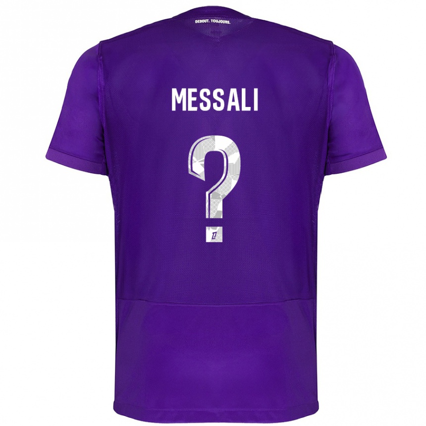 Enfant Football Maillot Rafik Messali #0 Violet Blanc Tenues Domicile 2024/25